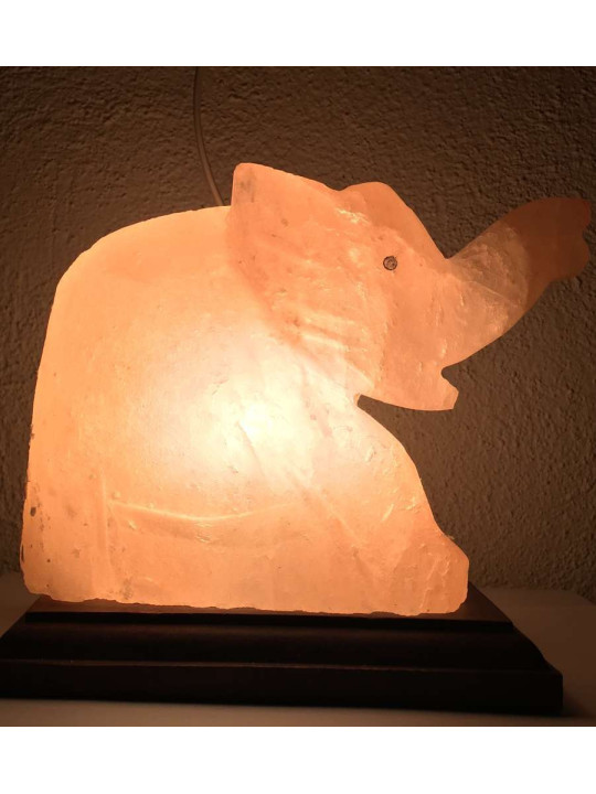 Handgefertigte Elefanten-Salzlampe 20x20 cm