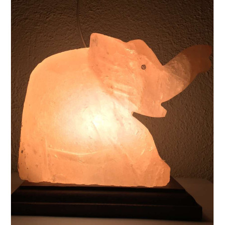 Handgefertigte Elefanten-Salzlampe 20x20 cm