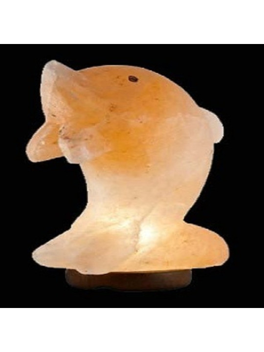 Handgefertigte Delphin-Salzlampe, 20x20 cm