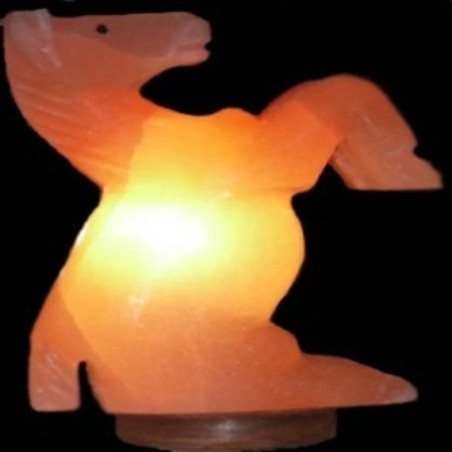 Handgefertigte Salzlampe tanzendes Pferd 20x20 cm