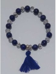 Kamel-Jaspis Mineralien-Armband mit Quaste