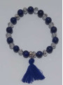 Kamel-Jaspis Mineralien-Armband mit Quaste