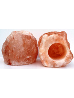 Natürlicher Himalayasalz-Kerzenhalter.