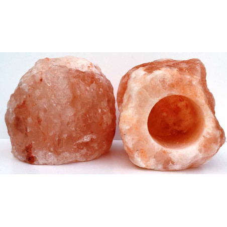 Natürlicher Himalayasalz-Kerzenhalter.