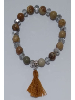 Karneol Mineralien-Armband mit Quaste