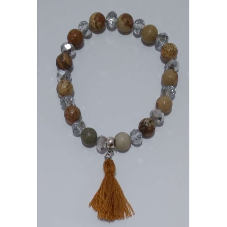 Karneol Mineralien-Armband mit Quaste