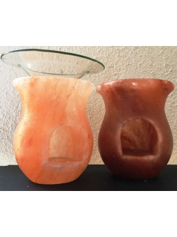 Natürliches Himalaya-Salz Ölbrenner Glas geformt Ölbrenner