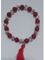 Lavastein Mineralien-Armband mit Quaste