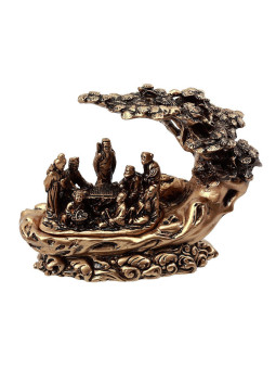 Die Weisen unter dem göttlichen Baum. Ca. 16 x 12 cm.