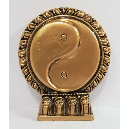 Goldene Harz Yin Yang Figur. 8cm