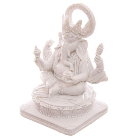 Ganesh Figur Weiß 13,5cm hoch x 8,5cm breit