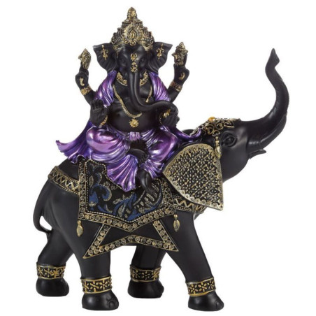 Ganesh auf Elefantenfigur. 29,5cm hoch x 24cm breit