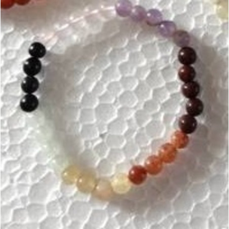 7 Chakren Mineralien-Armband, Mineralien 12mm