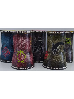 Indische Holztrommel (zufällige Modelle handbemalt)