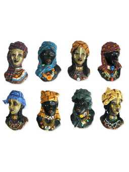 Harz Magnet Afrikanische Figuren, 8,5 x 5,5(Zufällige Figur)