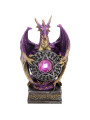 Violetter Drache mit Pentagramm-Schild mit Led-Licht