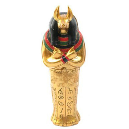 Ägyptischer Anubis-Sarkophag, 22 cm lang