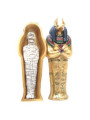Ägyptischer Sarkophag Anubis 15 cm lang mit Mumie