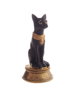 Göttin Bast Ägyptisch Schwarz und Gold Skarabäus Halskette