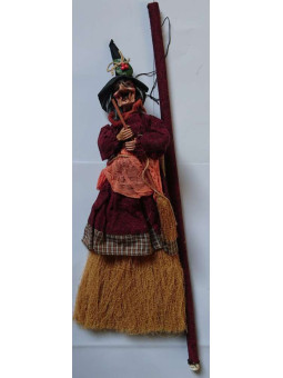 Hexenbesen mit Licht und Ton. Rot