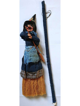 Hexenbesen mit Licht und Ton. Blau