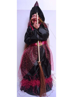 35cm Schwarze Hexe mit Licht und Ton