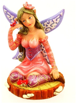 Flirtende Fee. Höhe 10 cm X 7,5 cm Tiefe.