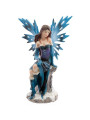 Blau gekleidete Schneefee. 19,5 cm hoch