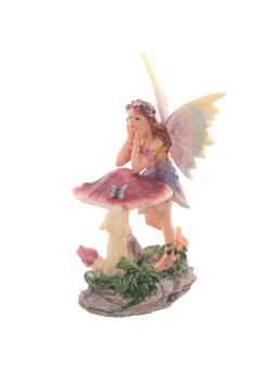 Süße Fee mit Pilz. 11 cm hoch x 6 cm breit