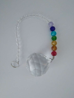 Runde Feng Shui Kugeln mit 7 Chakra Kette