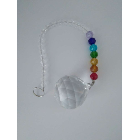 Runde Feng Shui Kugeln mit 7 Chakra Kette
