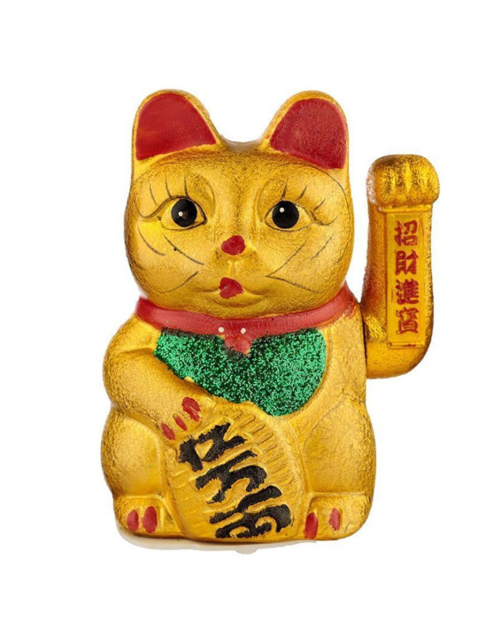 Maneki-Neko Glückskatze 21 cm. Batterie nicht enthalten