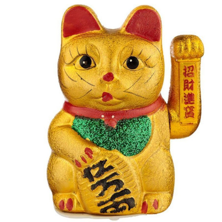 Maneki-Neko Glückskatze 21 cm. Batterie nicht enthalten