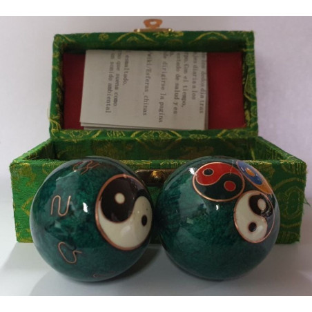Gesundheitskugel Chinesische grüne Kugel, Yin-Yang-Symbol