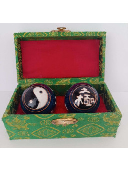 Chinesische Kugel Gesundheit Ball, blau Taichi Bild