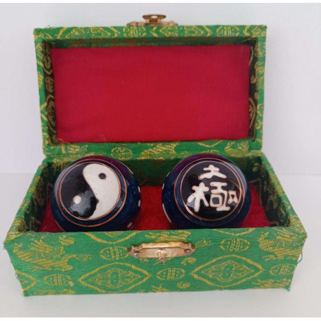 Chinesische Kugel Gesundheit Ball, blau Taichi Bild