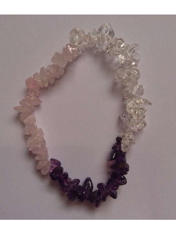 3 Mineralien-Chip Armband