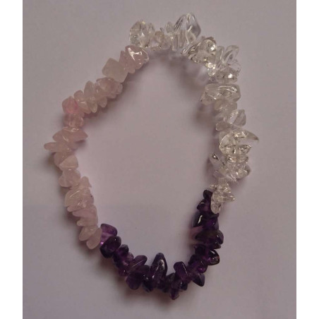 3 Mineralien-Chip Armband