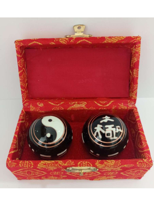 Chinese Sphere Health Ball, Taichi Image Schwarze Farbe