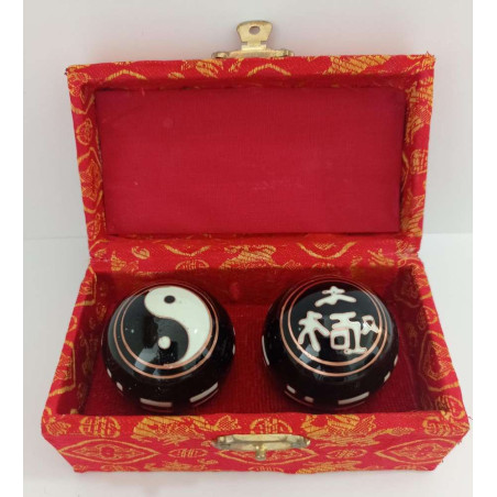 Chinese Sphere Health Ball, Taichi Image Schwarze Farbe