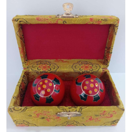 Chinese Sphere Health Ball, Bild Schildkröte Rote Farbe