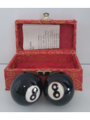 Health Ball Black Chinese Sphere, Unendlichkeitssymbol.