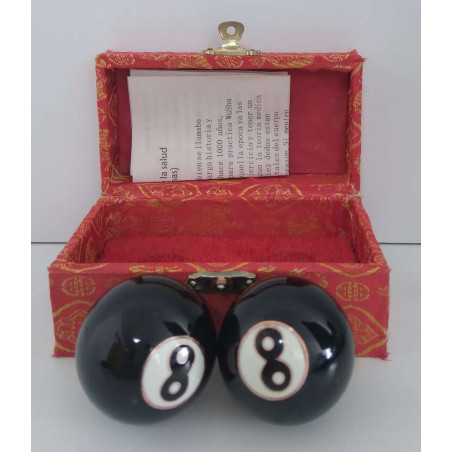 Health Ball Black Chinese Sphere, Unendlichkeitssymbol.