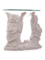3 Lachende Buddhas Ölbrenner 11 cm hoch x 12 cm breit.