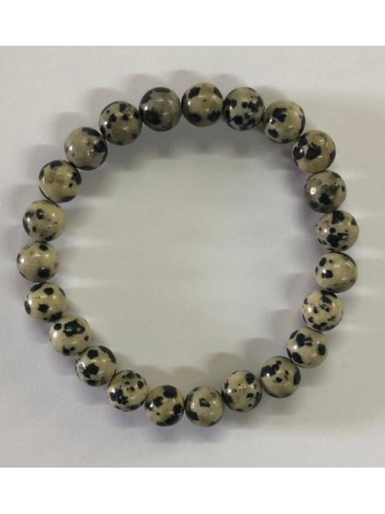 Elastisches Dalmata-Jaspis Armband
