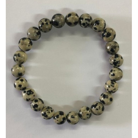 Elastisches Dalmata-Jaspis Armband