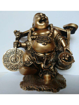 Buddha aus Harz mit Waage, 25 x 22 cm