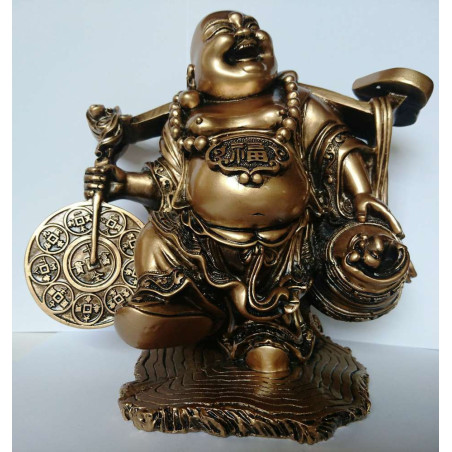 Buddha aus Harz mit Waage, 25 x 22 cm