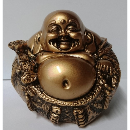Glücklicher Buddha aus Harz 8x7cm
