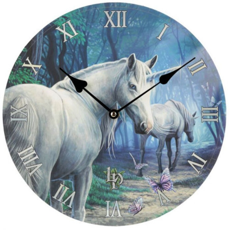 Wanduhr, Einhorn spazierend